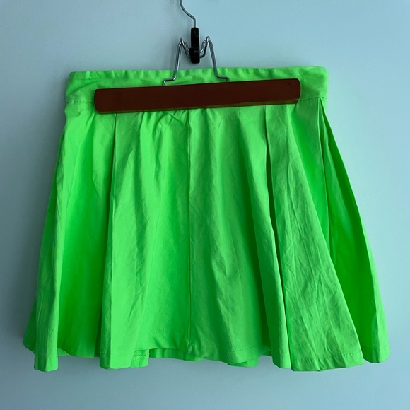Lime Green Mini Skirt - Picture 1 of 3